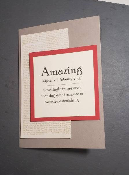 Dictionary Thank You Card